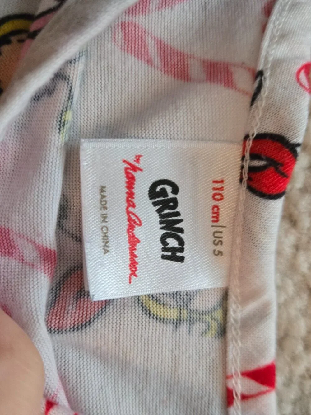 Girls Hanna Andersson Grinch themed nightgown size 5